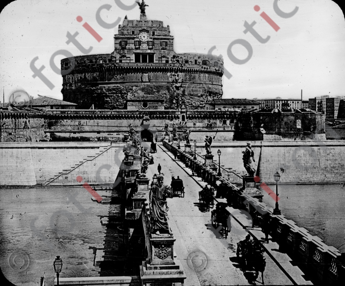 Die Engelsburg | Castel Sant&#039;Angelo - Foto foticon-simon-107-005-sw.jpg | foticon.de - Bilddatenbank für Motive aus Geschichte und Kultur